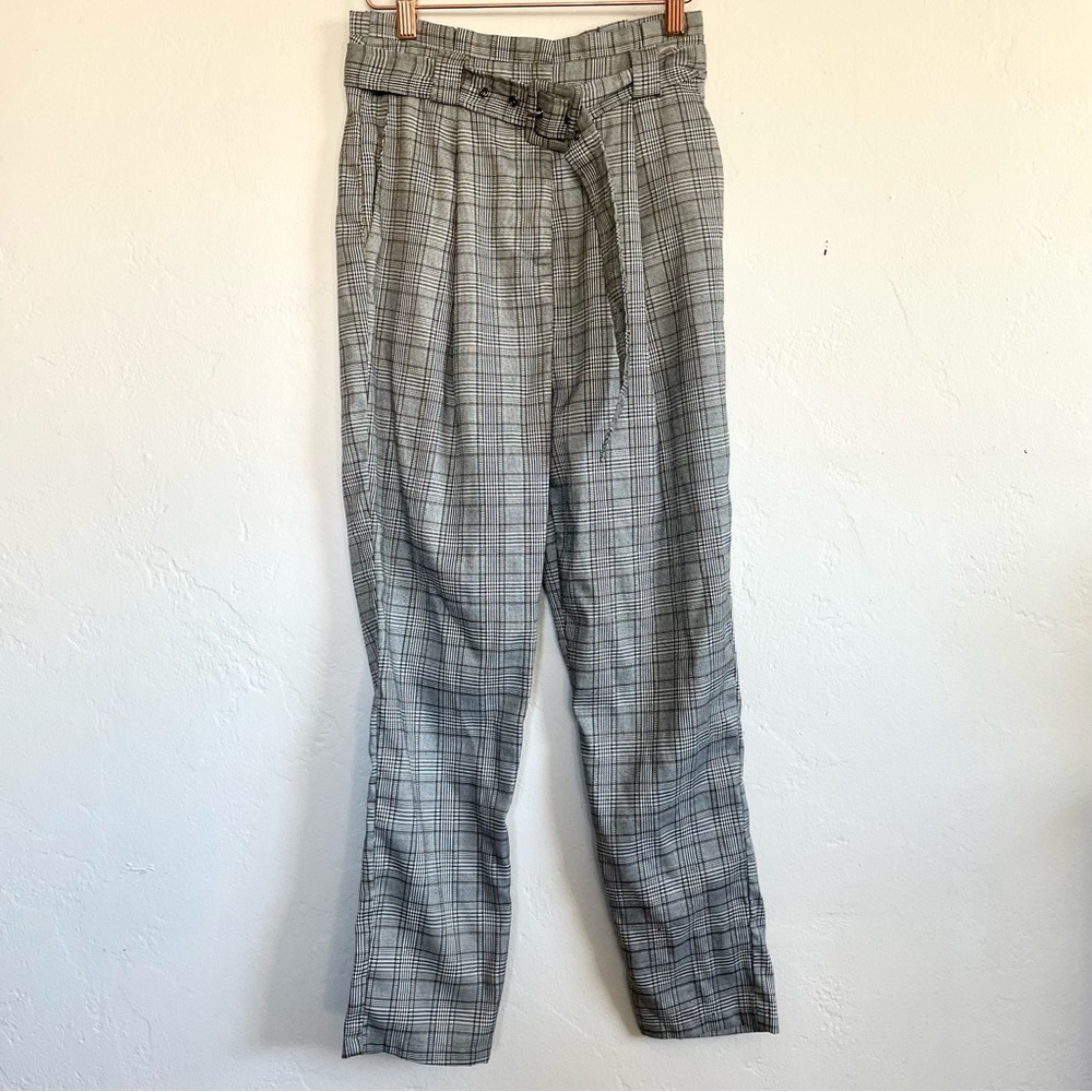 Grey plaid trousers